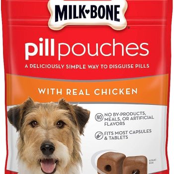 Milk-Bone Pill Pouches Dog Treats, Real Chicken Flavor,